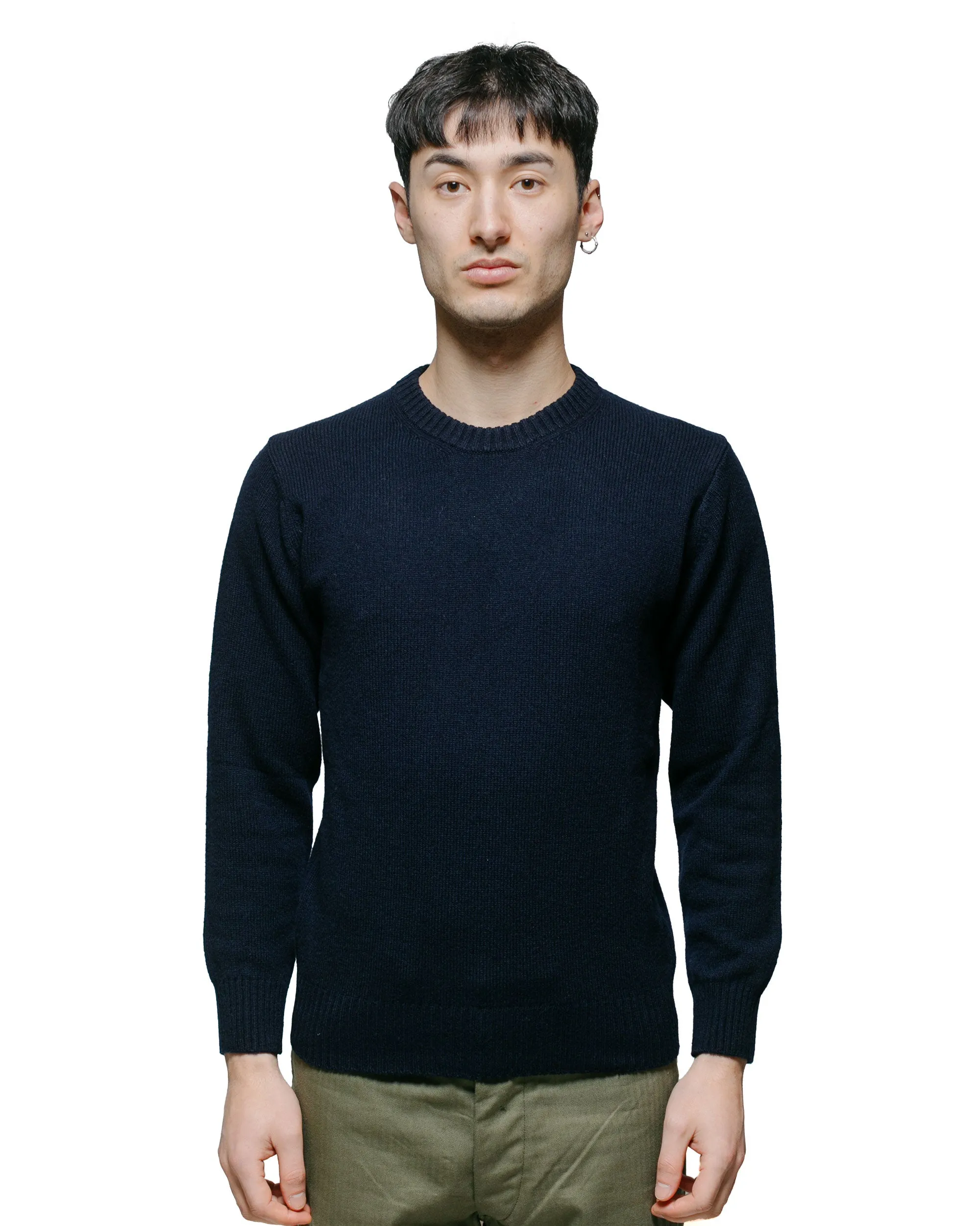 The Real McCoy's MC21114 Wool Crewneck Sweater Navy rhinestone accents product review