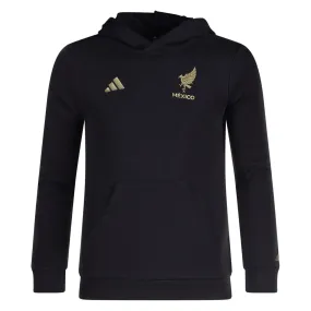 adidas Youth Mexico DNA Hoodie 25/26 (Black/Metallic Gold) Bold Print product return policy