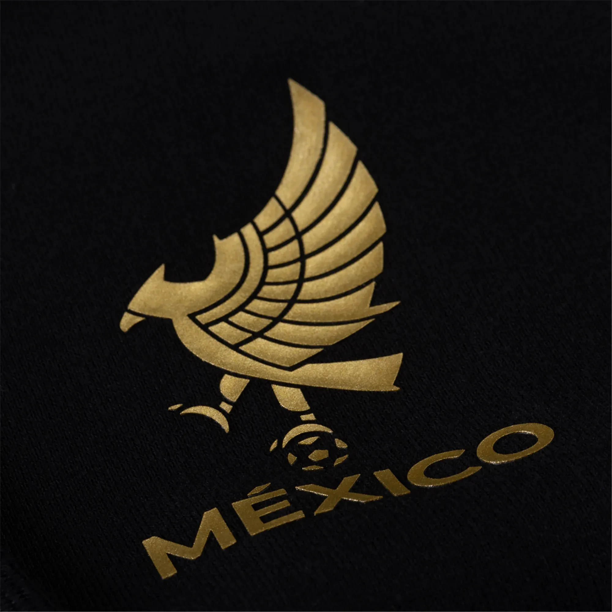 adidas Youth Mexico DNA Hoodie 25/26 (Black/Metallic Gold) Stylish Essentials group wear