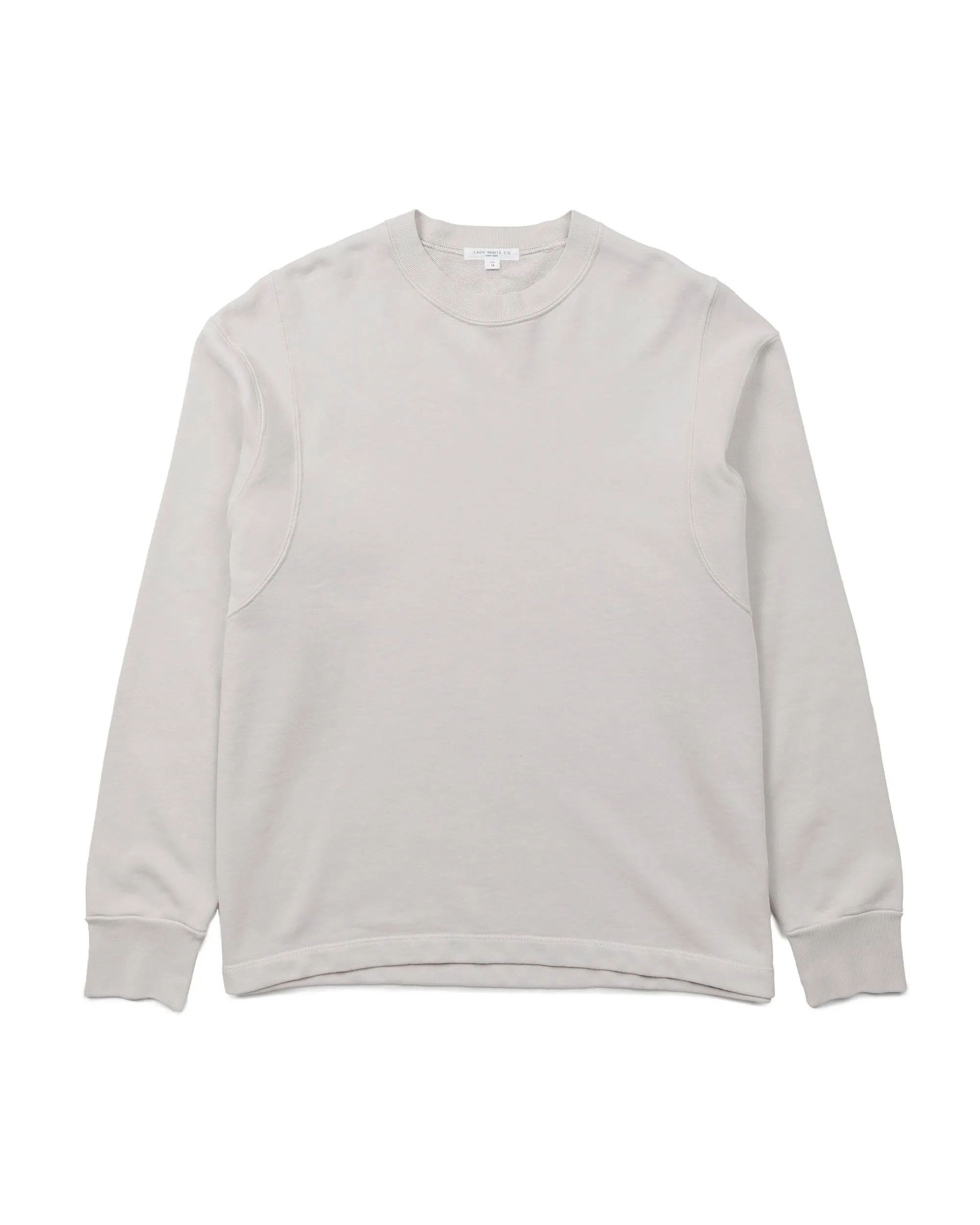 Lady White Co. Panel Sweatshirt Scarlet Grey product customization options