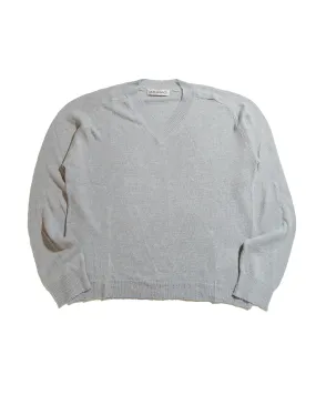 Our Legacy Rue V-Neck Powder Blue Cyclone Linen product herringbone texture