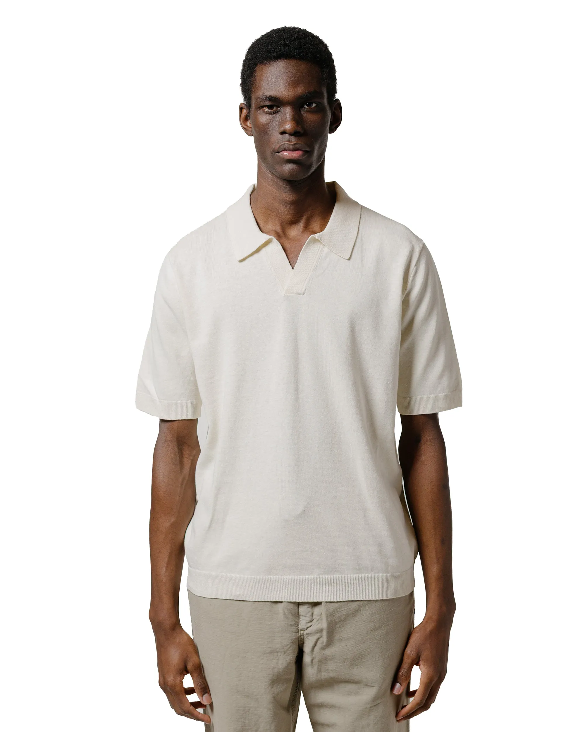 Anti Cling Fabric Norse Projects Leif Cotton Linen Polo Kit White