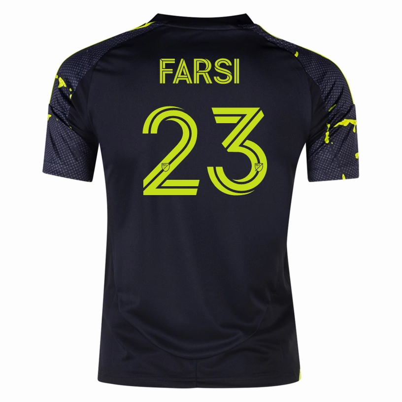 adidas Columbus Crew Mohamed Farsi Away Jersey 25/26 (Black/Yellow) Reinforced Neckline Reinforced Seams