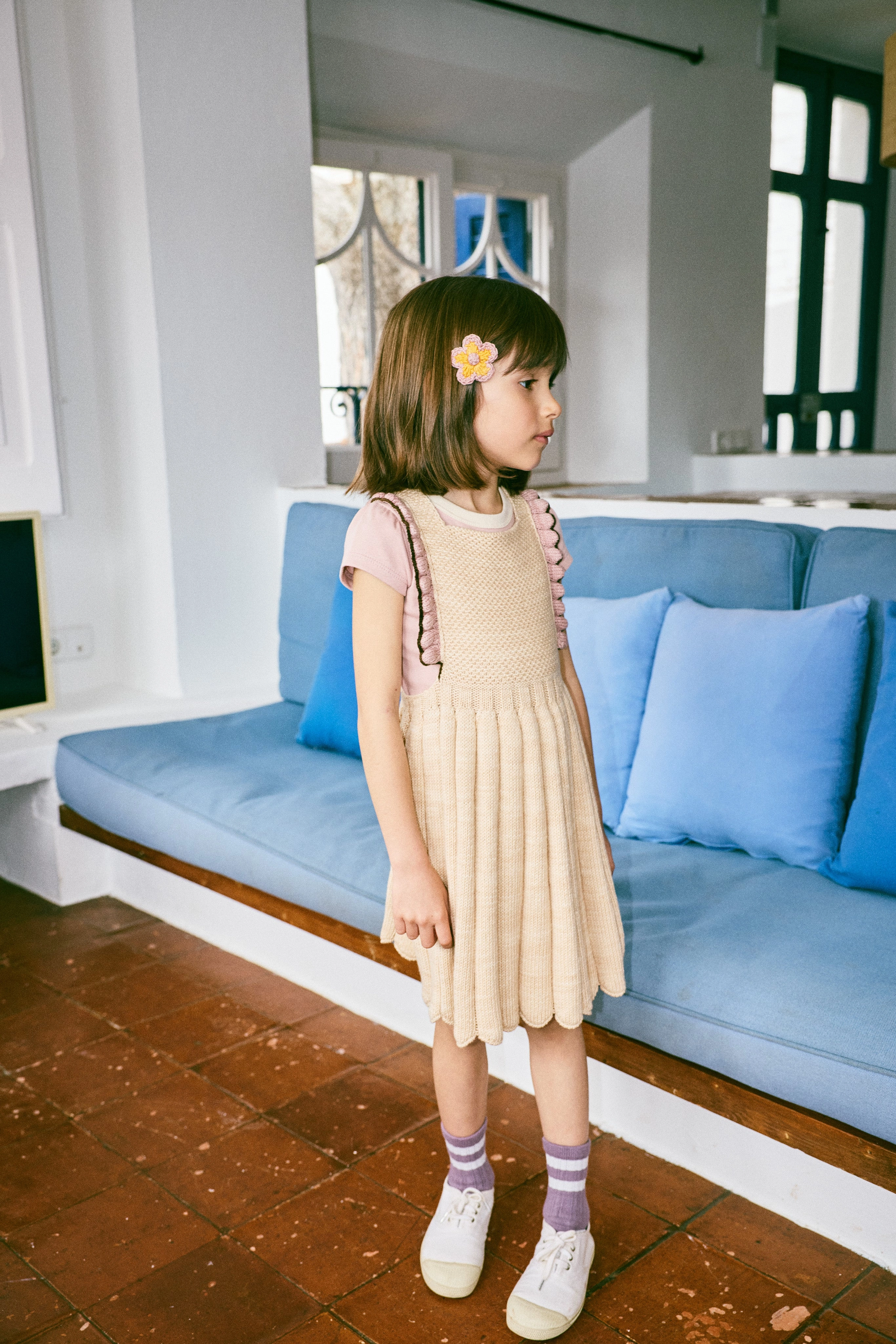Misha & Puff Louisa Pinafore, Bisque sweet moment