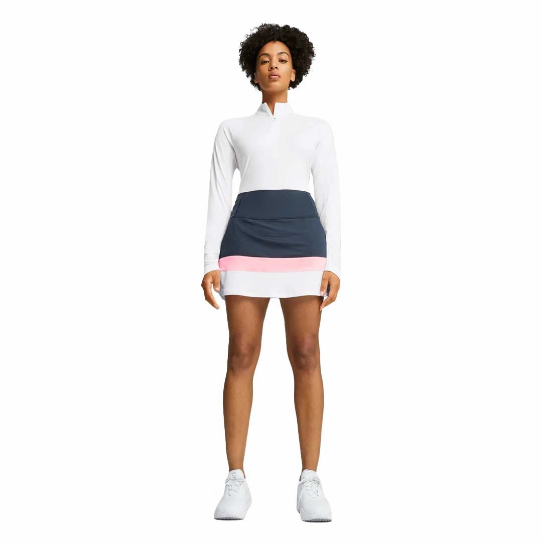 Puma - Women's PWRMESH Colorblock Skirt (622268 04) Durable Wicking Channels