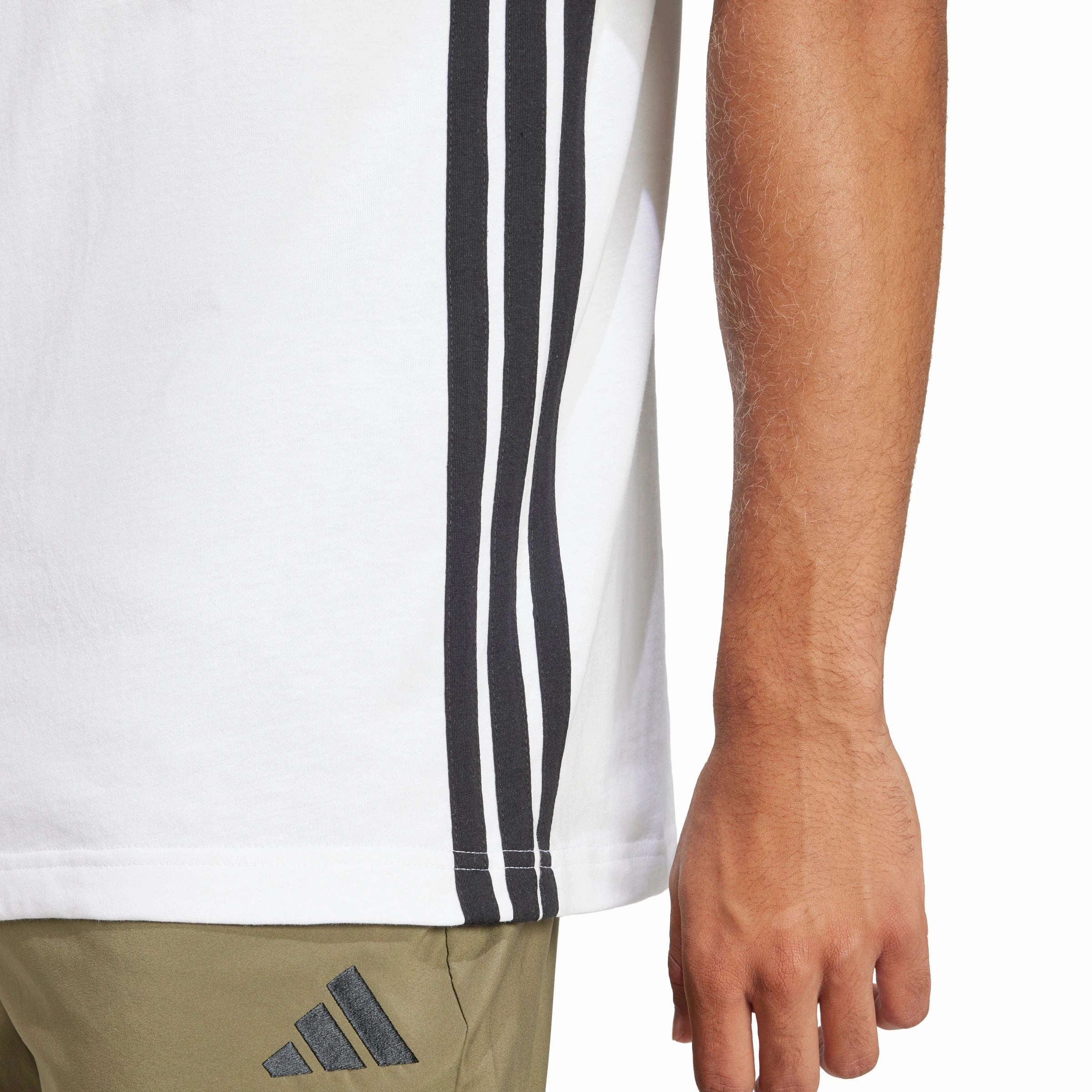 Essentials 3-Stripes Single Jersey T-shirt Lint Resistant Surface