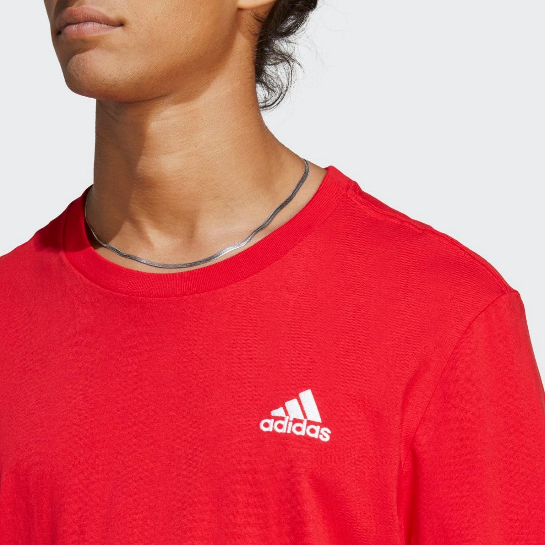 elastic waistband Organic Cotton Construction Essentials Single Jersey Embroidered Small Logo T-Shirt