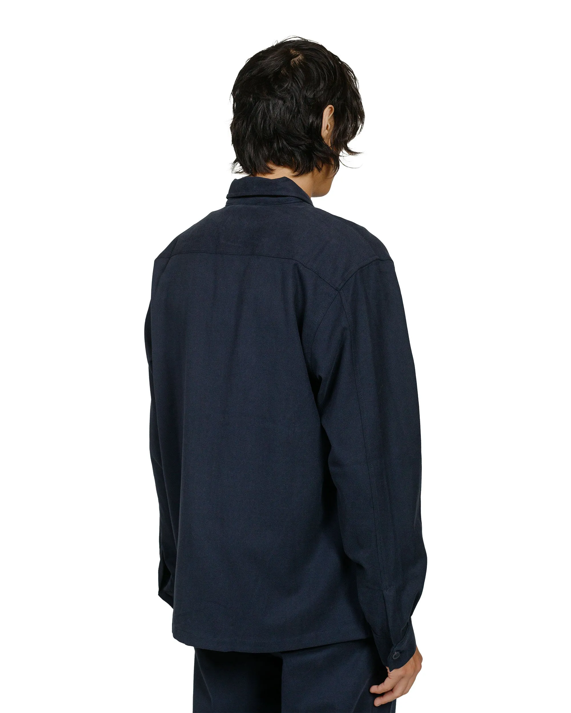 Norse Projects Carsten Cotton Wool LS Shirt Dark Navy Eco Friendly Dye