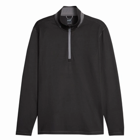 Puma - Men's Lightweight Golf 1/4 Zip Pullover (621862 01) Ventilated Design Flexible Shoulder Gusset