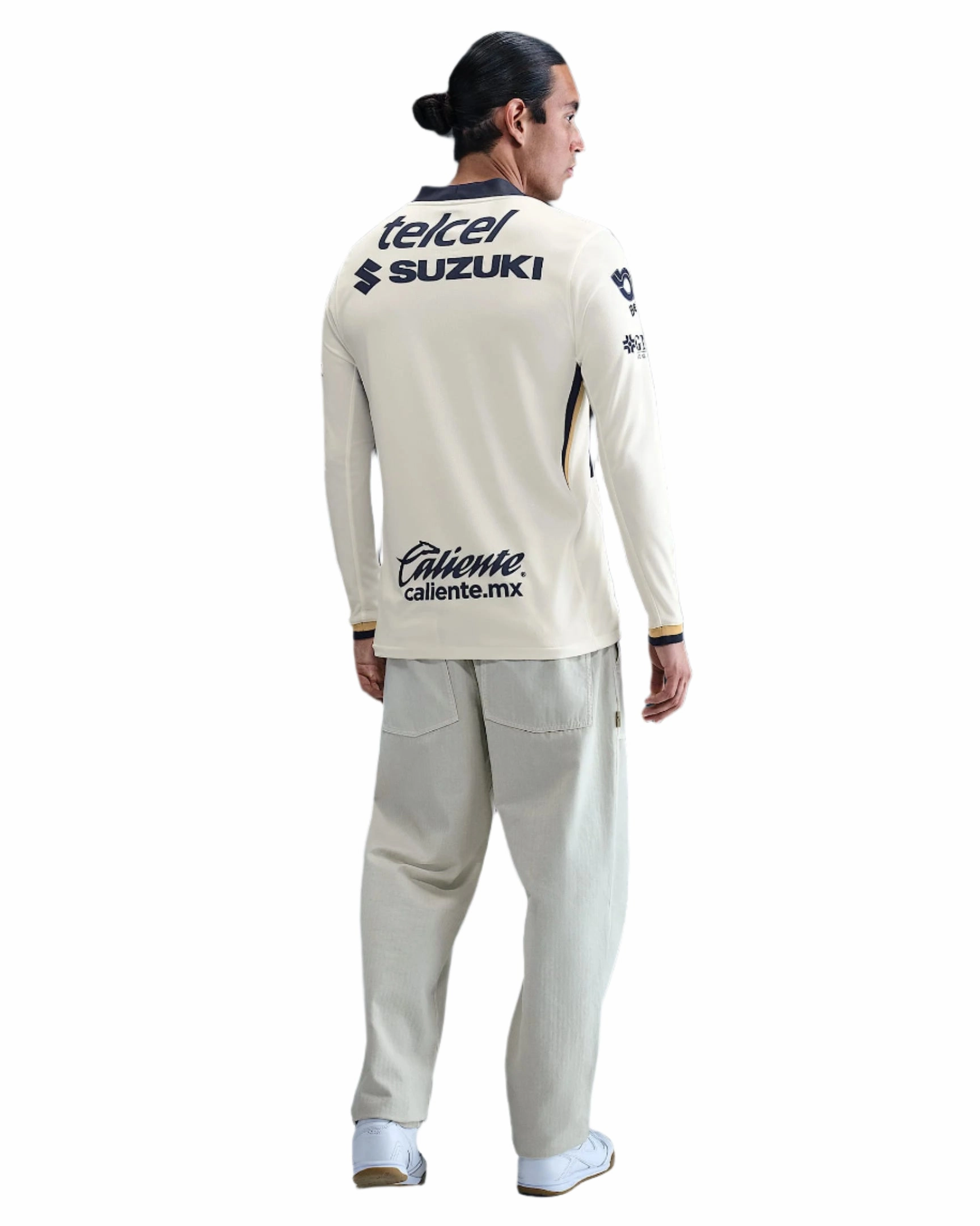 Nike Pumas UNAM 25/26 Long Sleeve Home Jersey (Sail/Club Gold) Move Enhanced