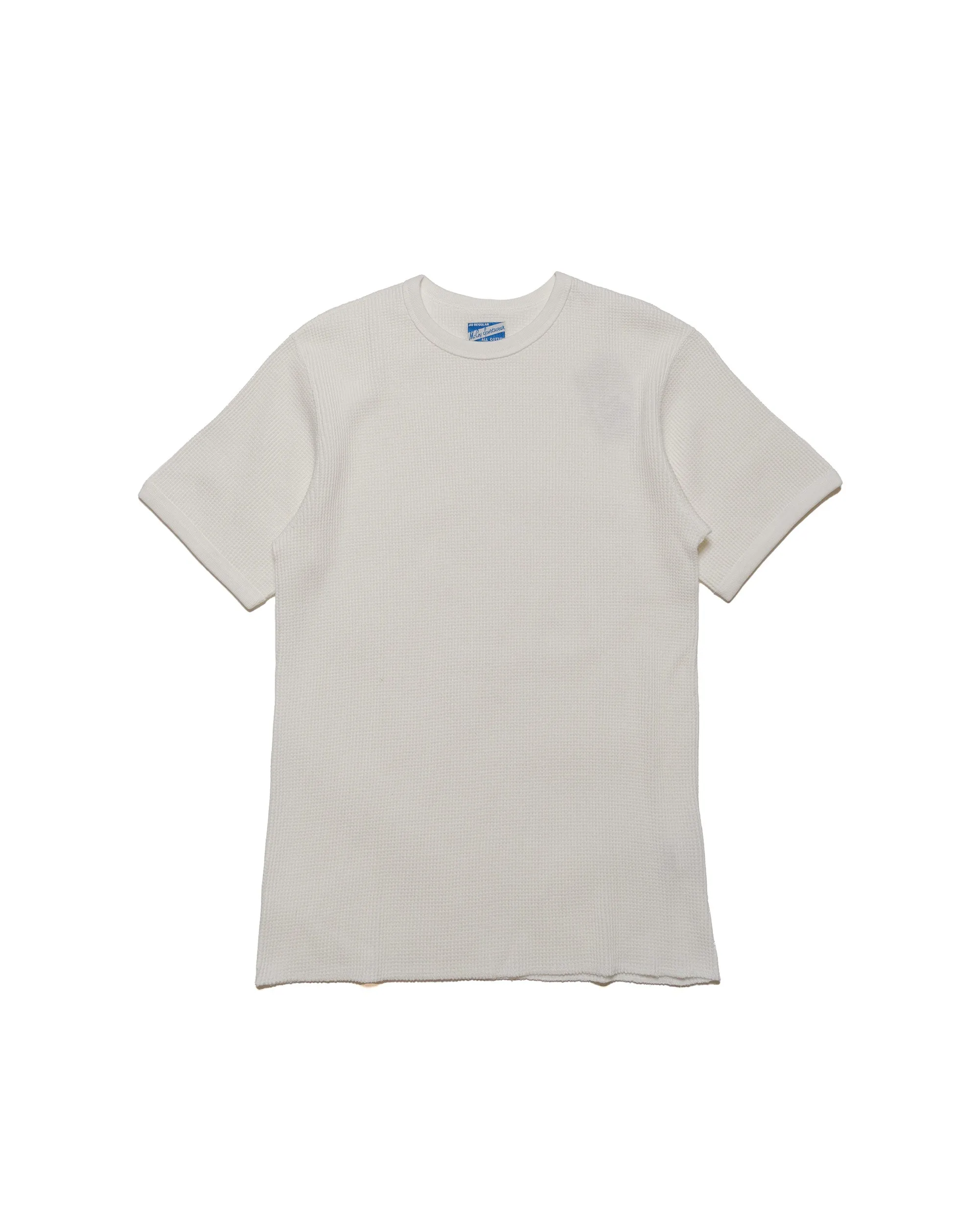 Stylish Layer Look The Real McCoy's MC24018 Waffle Thermal Shirt S/S White