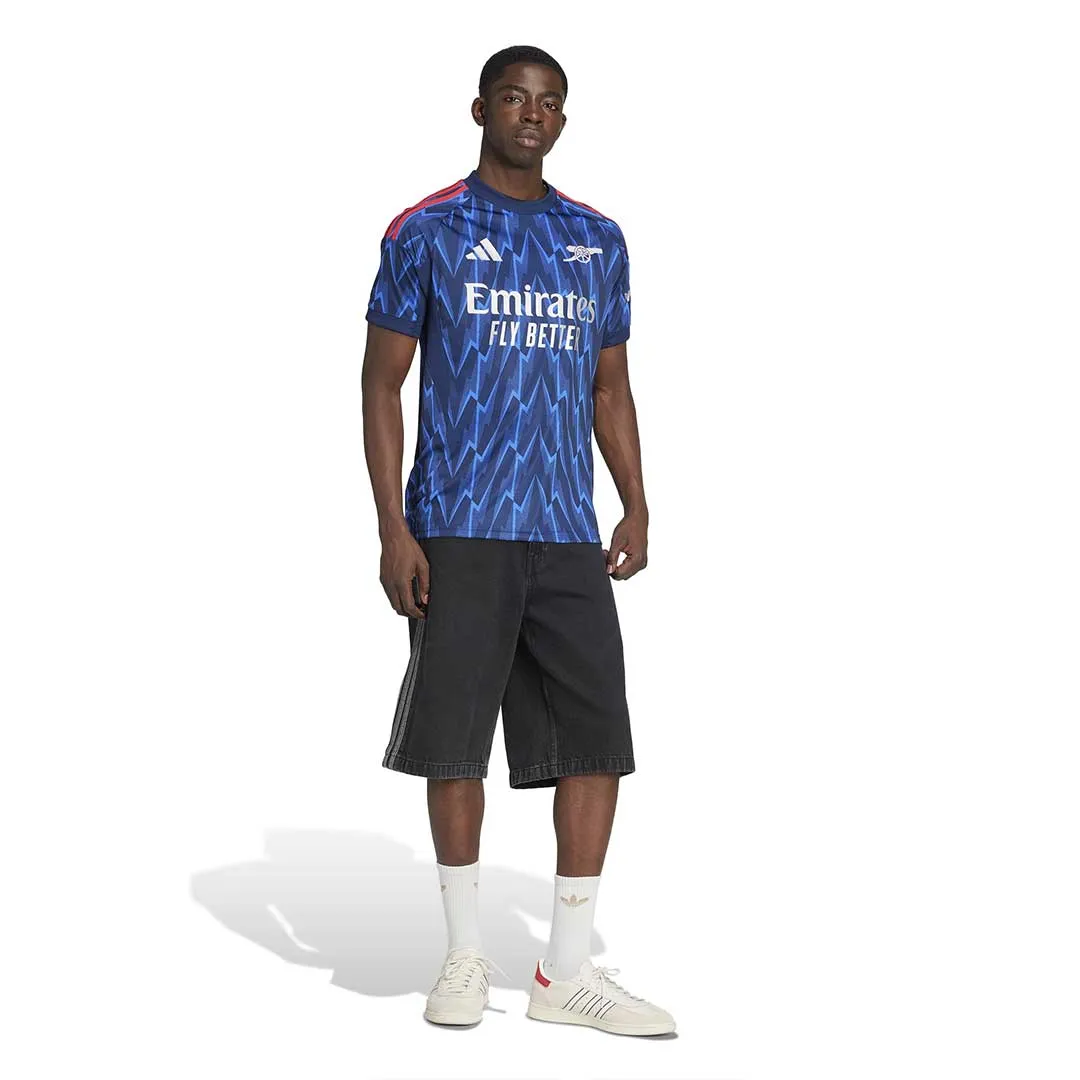 adidas - Men's Arsenal 25/26 Away Jersey (JI9511) Ribbed Collar Style Stretch Knit Technology