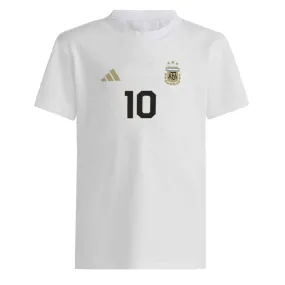 Stylish Layering adidas Youth Argentina Lionel Messi T-Shirt 24/25 (White)