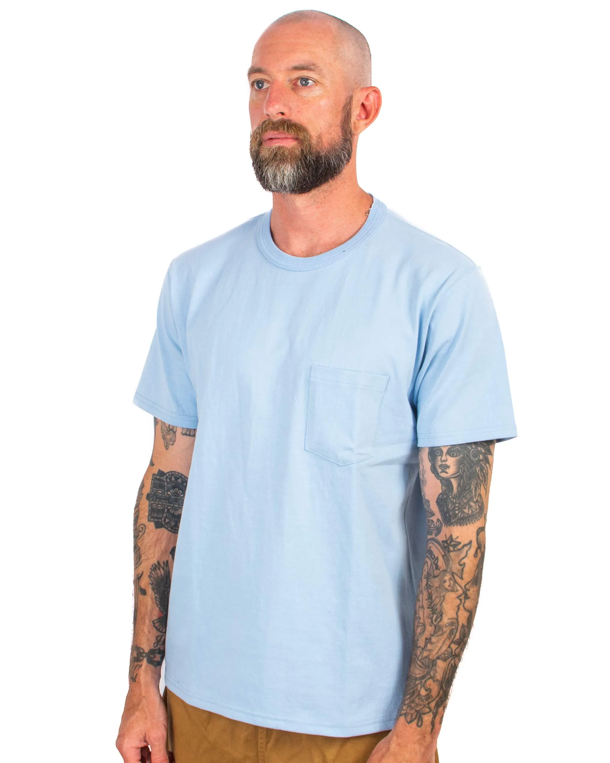 The Real McCoy's MC22006 Pocket Tee Saxe Comfortable fit
