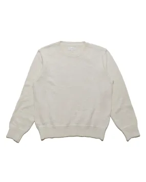 The Real McCoy's MC23014 Cotton Crewneck Sweater Ecru Casual Layers Cold Ready