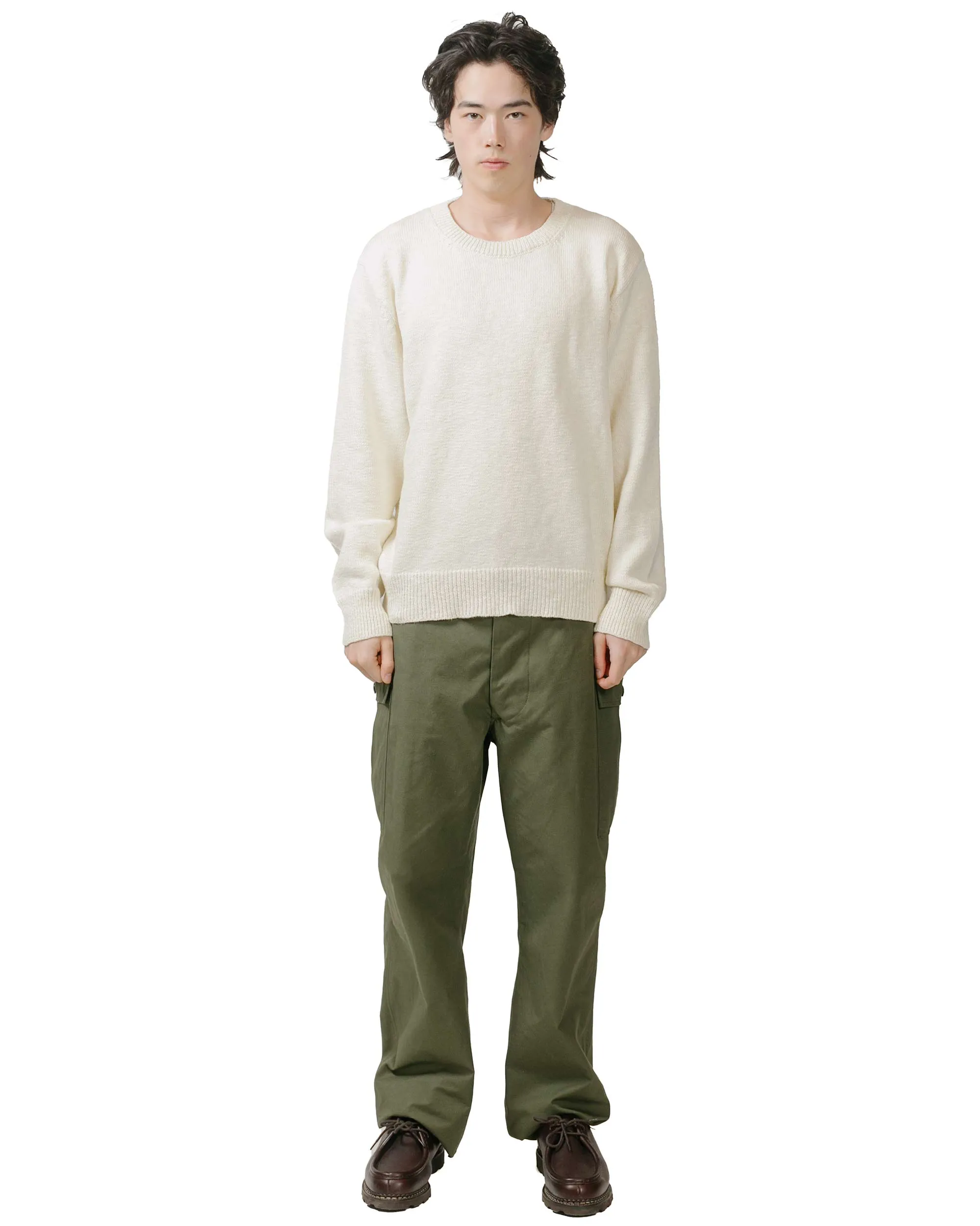 The Real McCoy's MC23014 Cotton Crewneck Sweater Ecru performance test