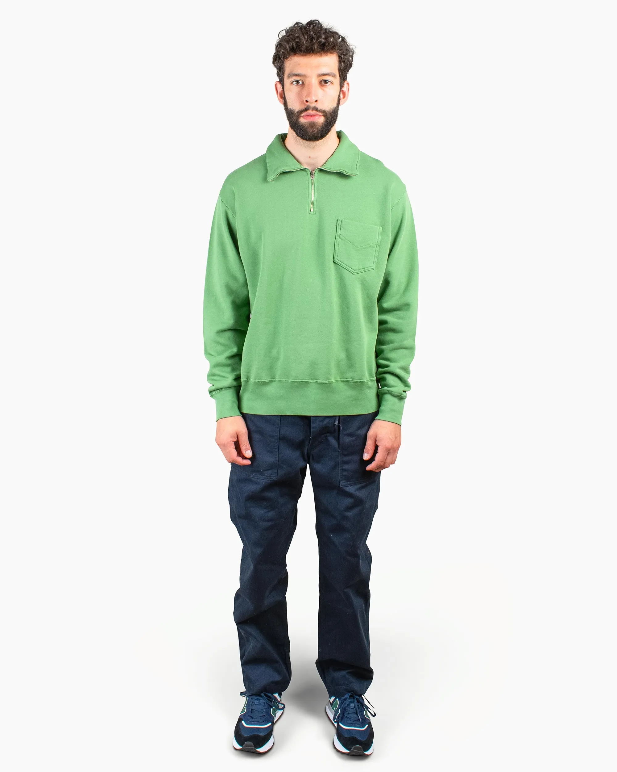 product glove protection Lady White Co. Quarter Zip Sweatshirt Faded Green