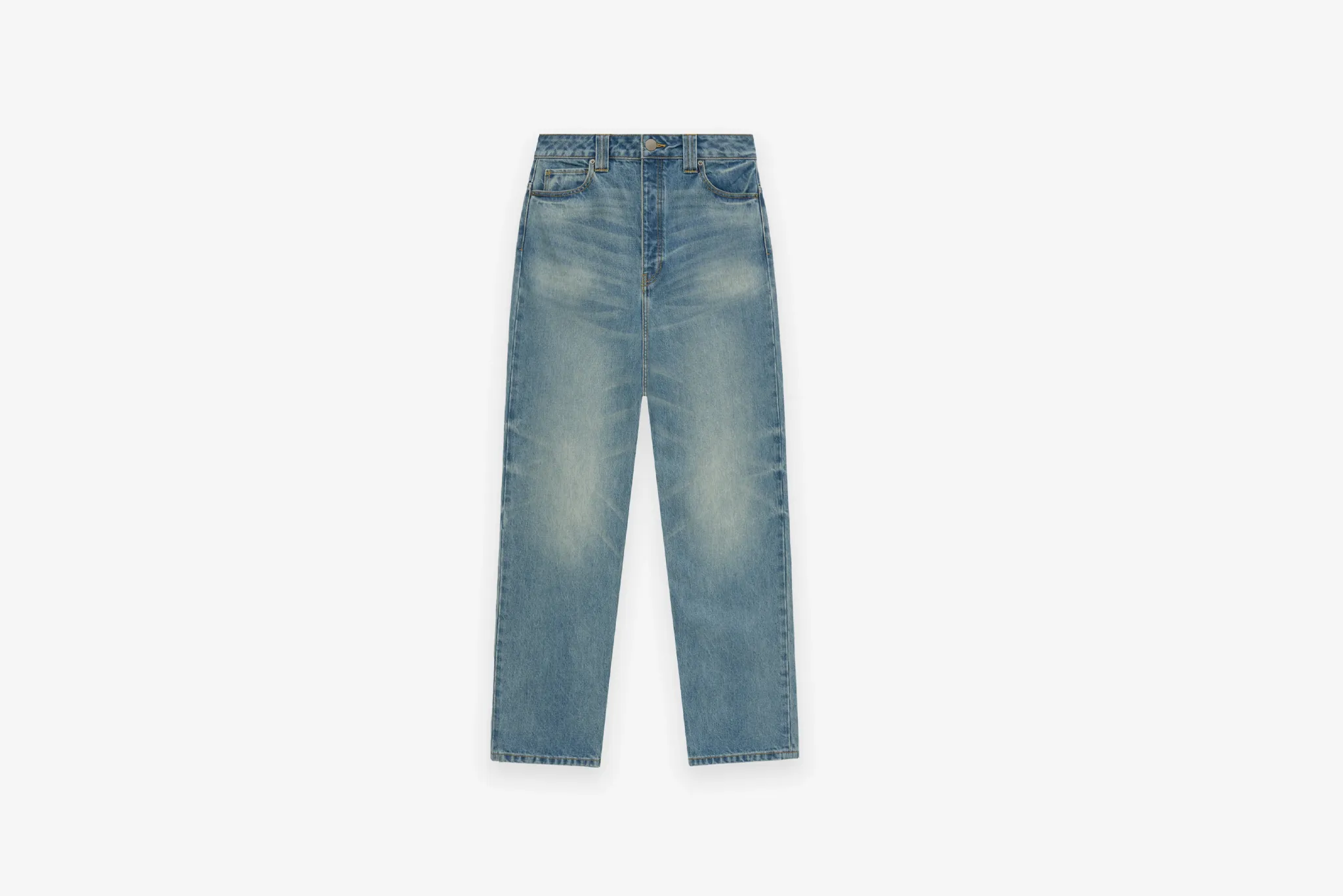 Fear of God Essentials "Straight Leg Denim Jean" W - Indigo Wash Cozy Pullover