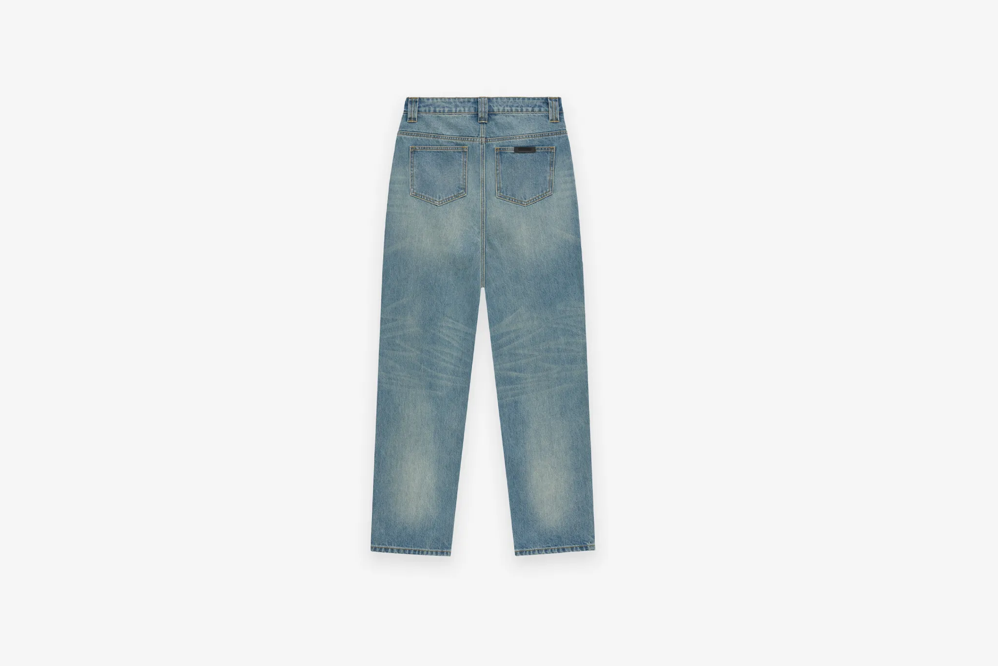 PrecisionTailoring Frost Glow Fear of God Essentials "Straight Leg Denim Jean" W - Indigo Wash