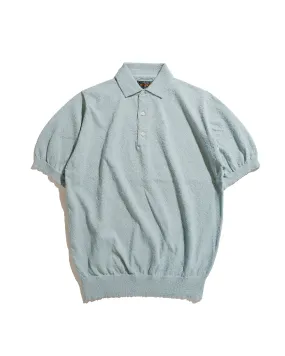 Unisex Option Beams Plus Knit Polo Boucle Sax