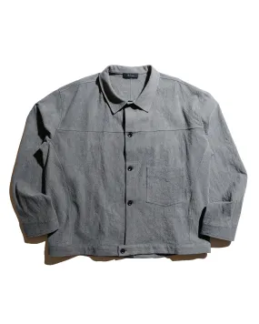 Mature appeal Wanze Type 1 Overshirt Cotton Linen Ramie Light Charcoal