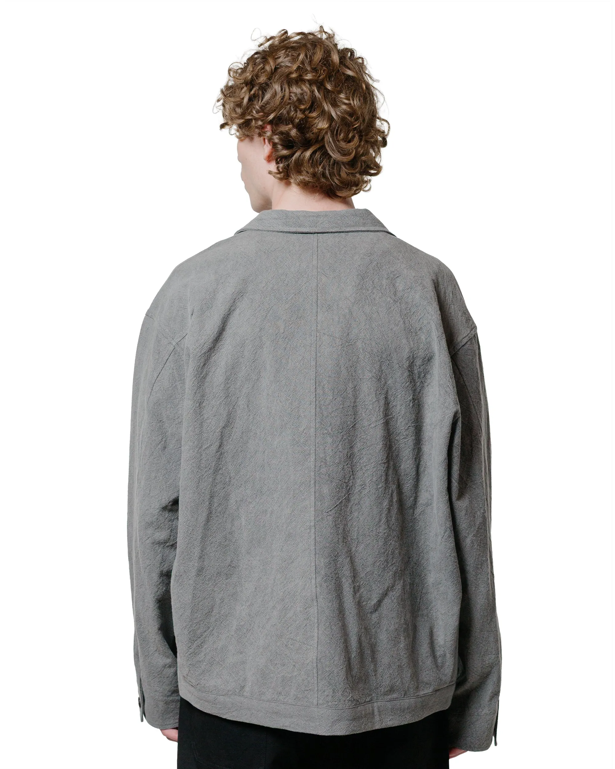 Wanze Type 1 Overshirt Cotton Linen Ramie Light Charcoal Lounge Comfort