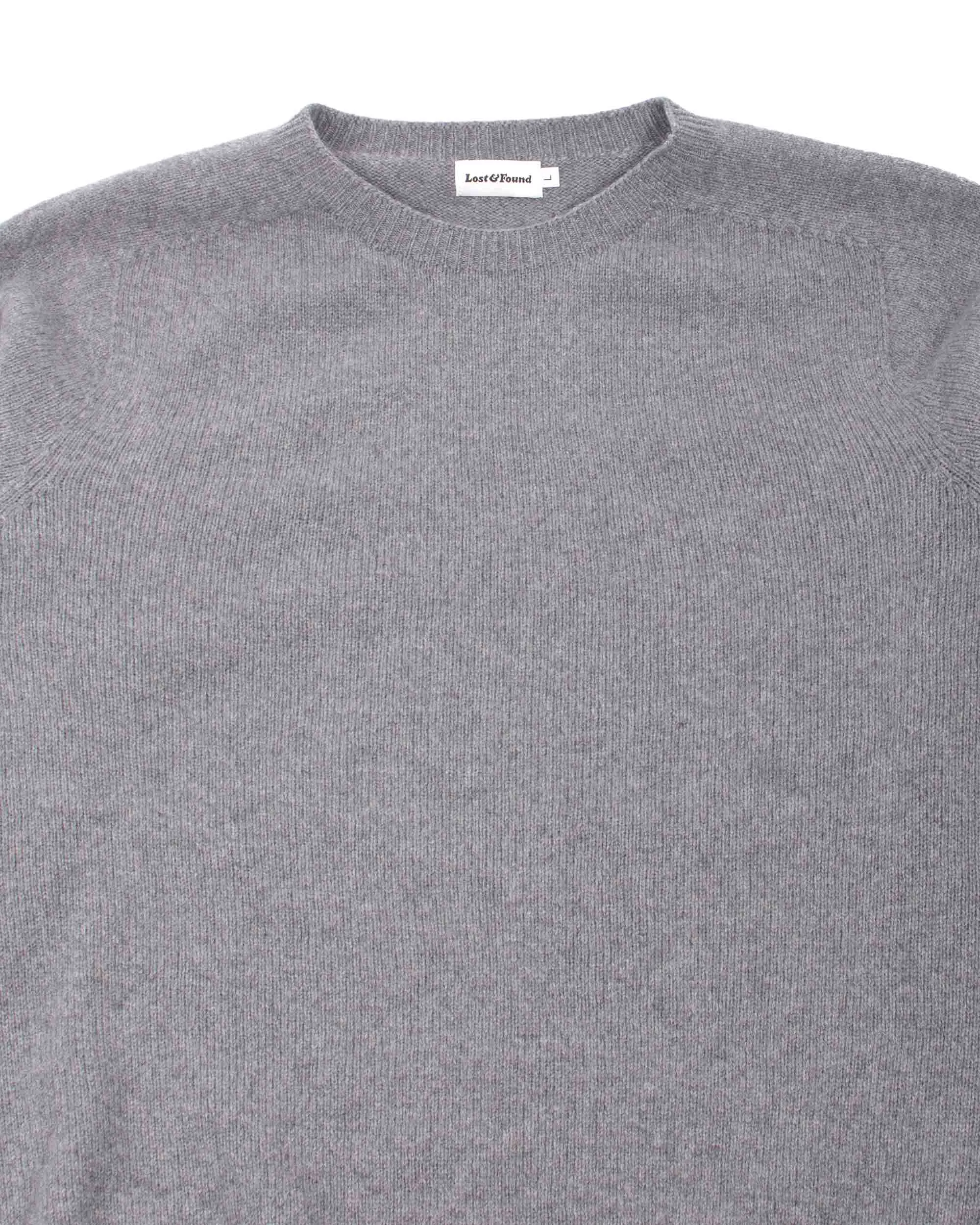 Lost & Found Wool Cashmere Sweater Pew Pew comfortable for standing Embroidered Logo