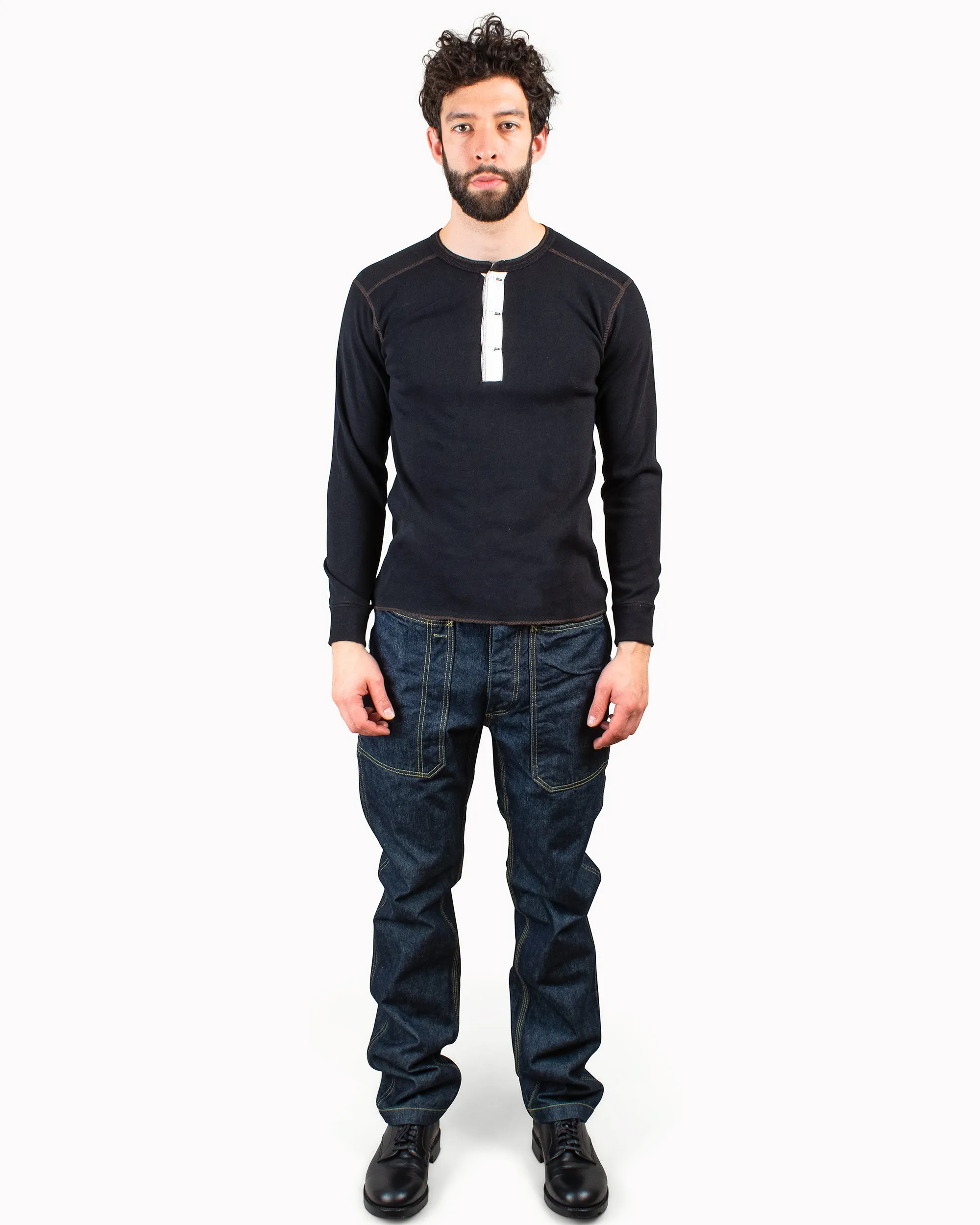 Sporty Jacket The Real McCoy's MC16117 Union Shirt Long Sleeve Black