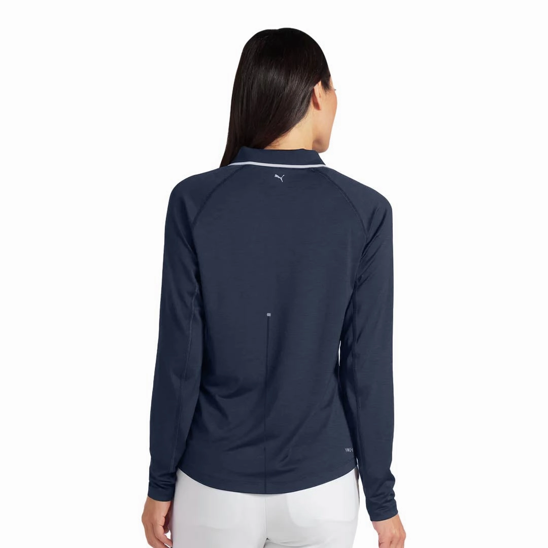 Puma - Women's YouV Long Sleeve Polo (537499 02) Durable Double Needle Hem