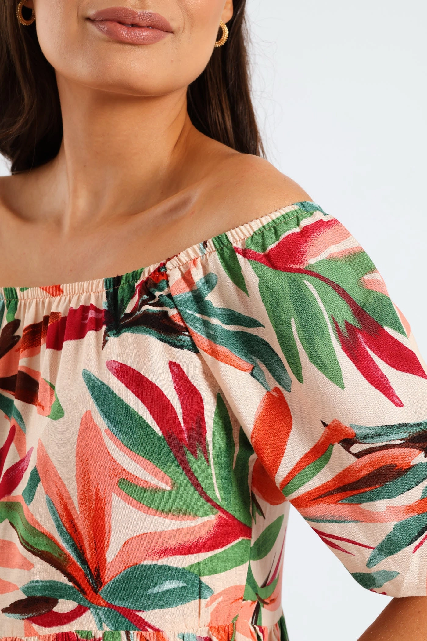 Printed Tiered Gypsy Mini Dress - Multi Smart Piece Chic Tone
