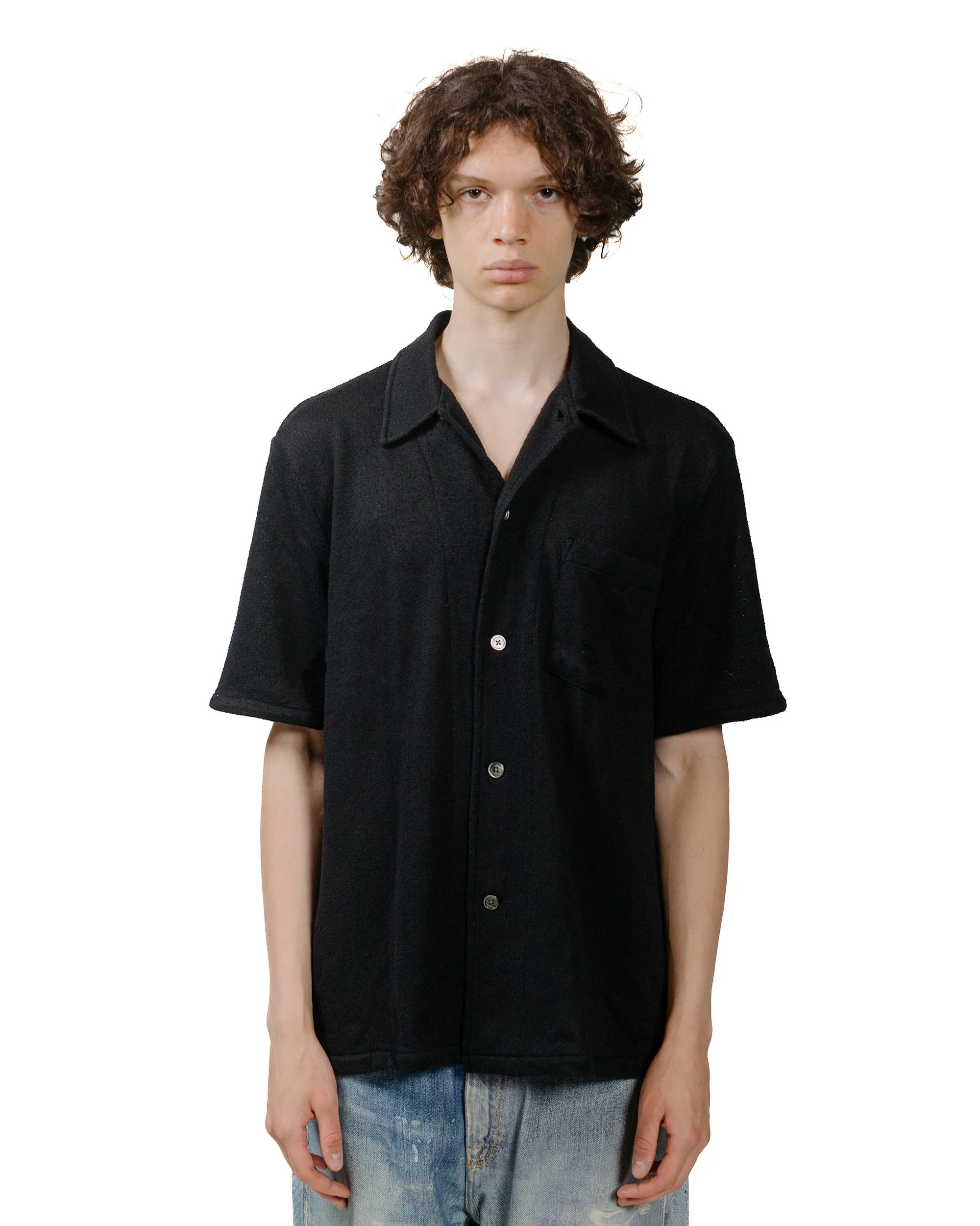 Our Legacy Box Shirt Shortsleeve Black Boucle adult clothing