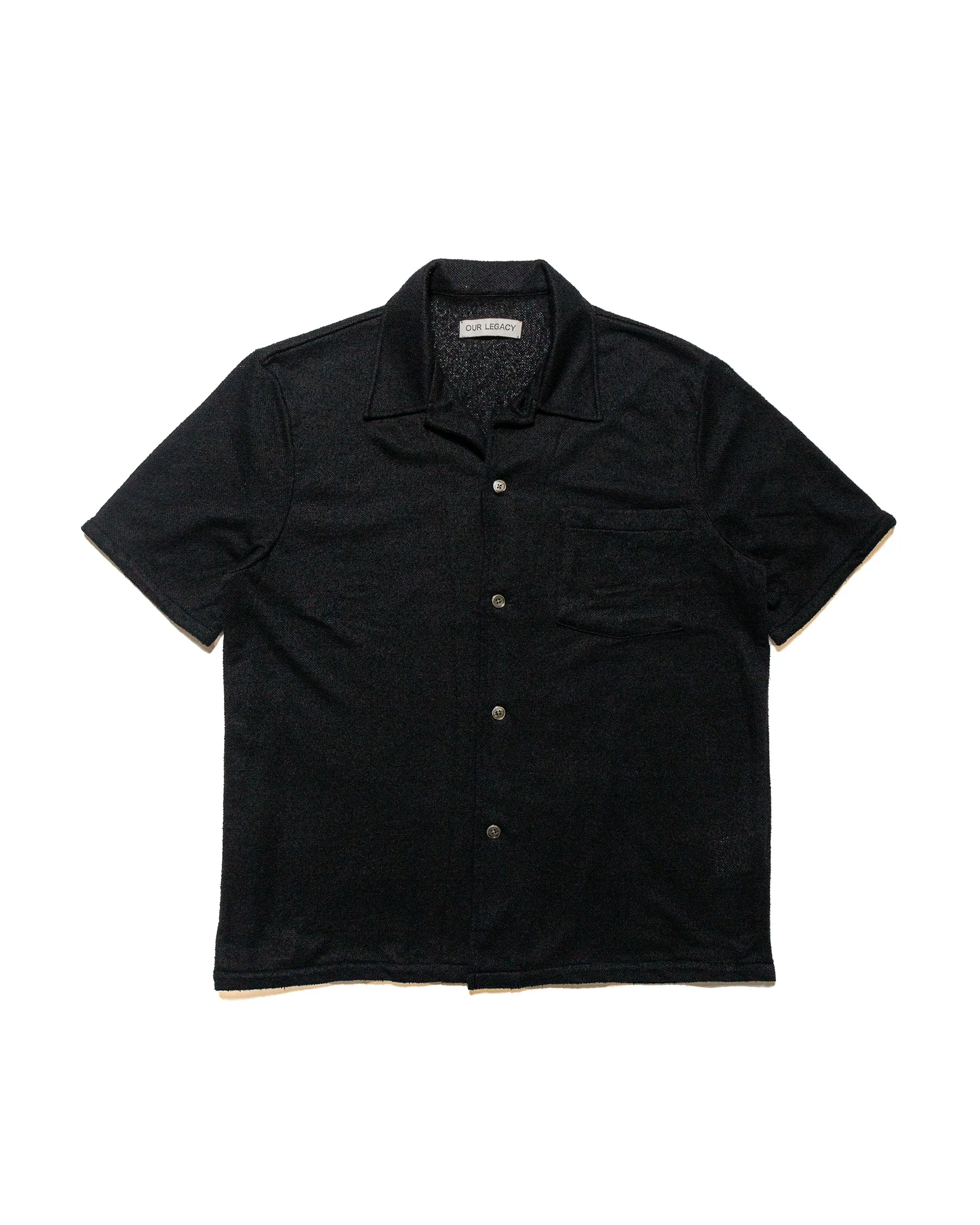 Our Legacy Box Shirt Shortsleeve Black Boucle mix and match