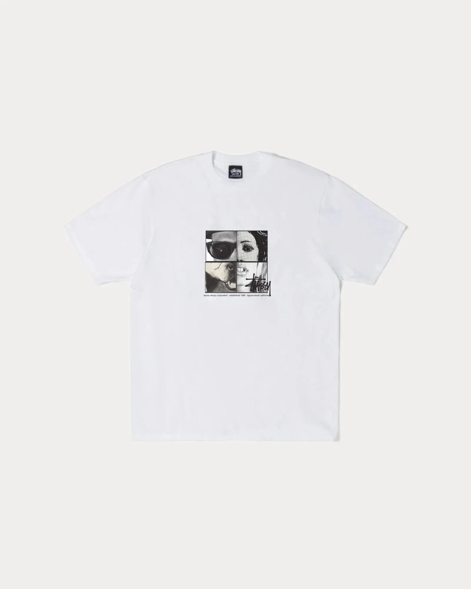 Stussy "Personalities Tee" M - White summer shorts