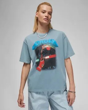 Velvet Soul Antibacterial Treatment Jordan "(Her)itage Graphic Tee" W - Ozone Blue