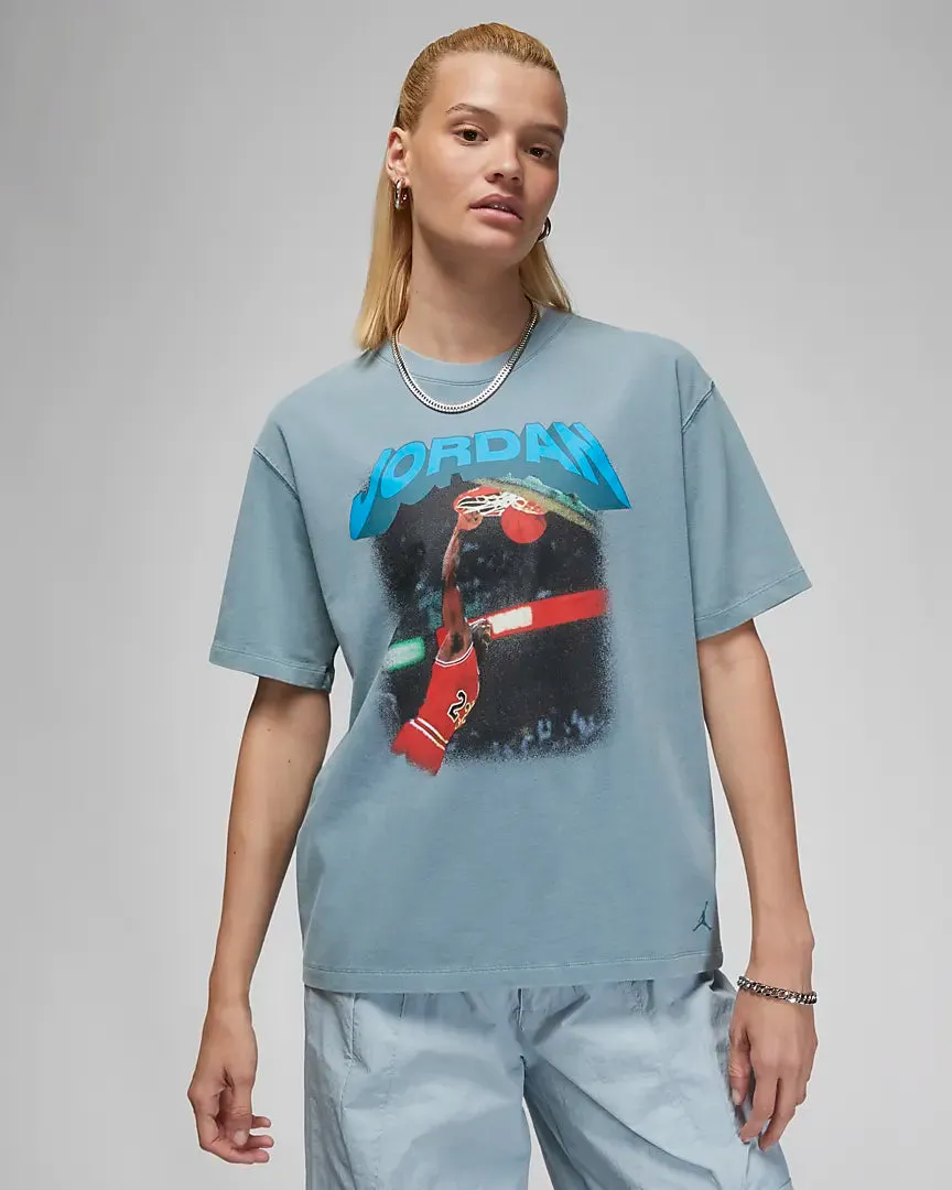 Bonded Seam Technology Jordan "(Her)itage Graphic Tee" W - Ozone Blue