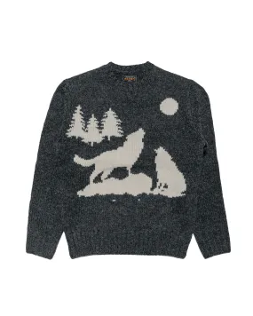 Warm Beams Plus Crew Intarsia 3G Charcoal Grey