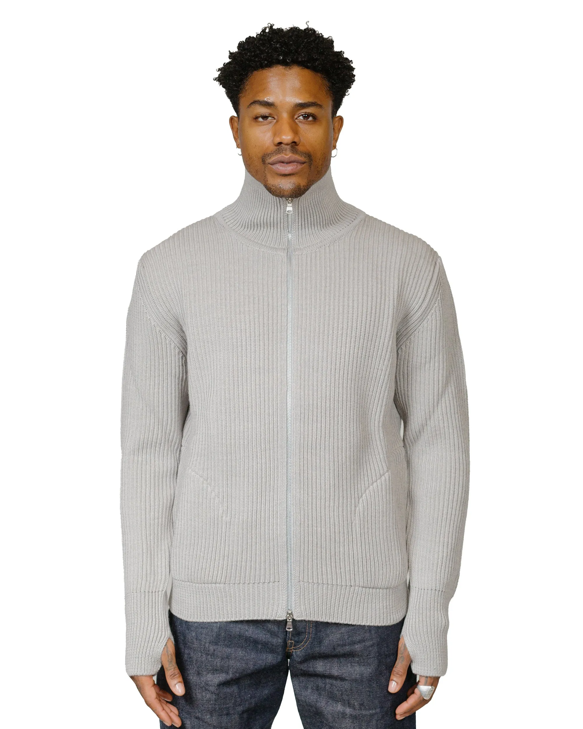 Andersen-Andersen Navy Full-Zip Pockets Light Grey Comfy Design
