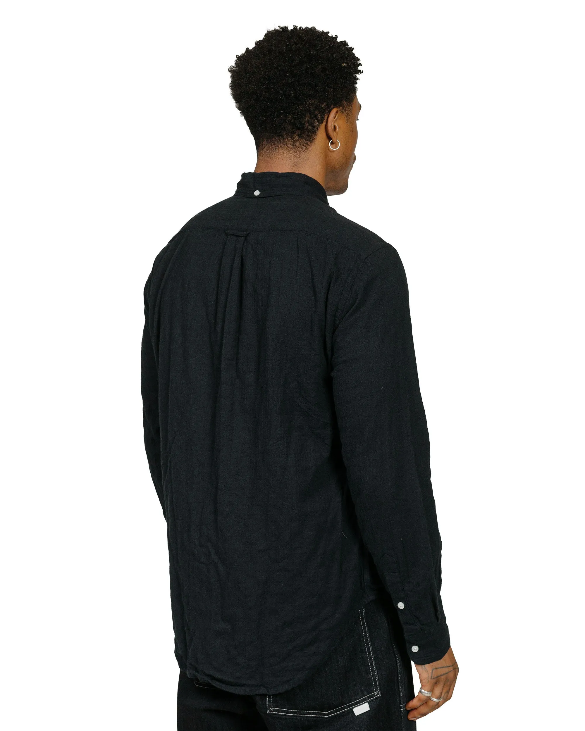 Linen blend Gitman Vintage Bros. Black Brushed Winter Seersucker Shirt