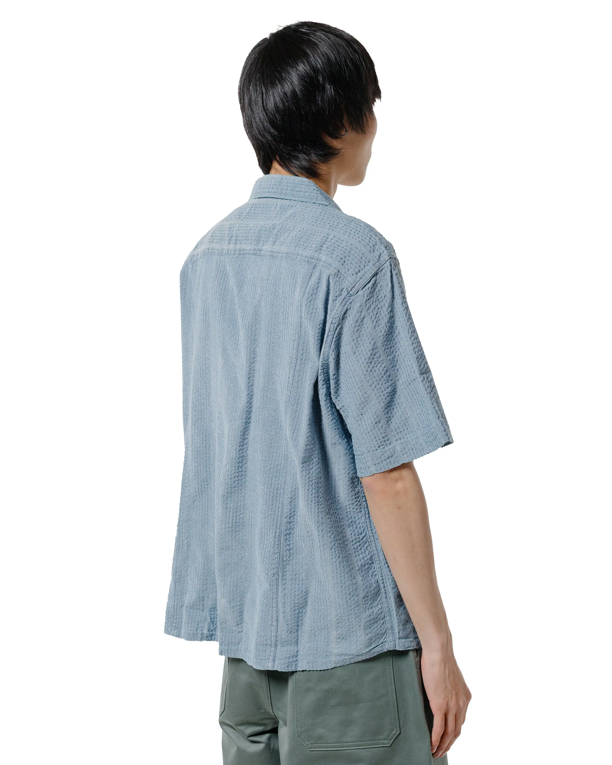 Eco-friendly Corridor Striped Seersucker SS Indigo