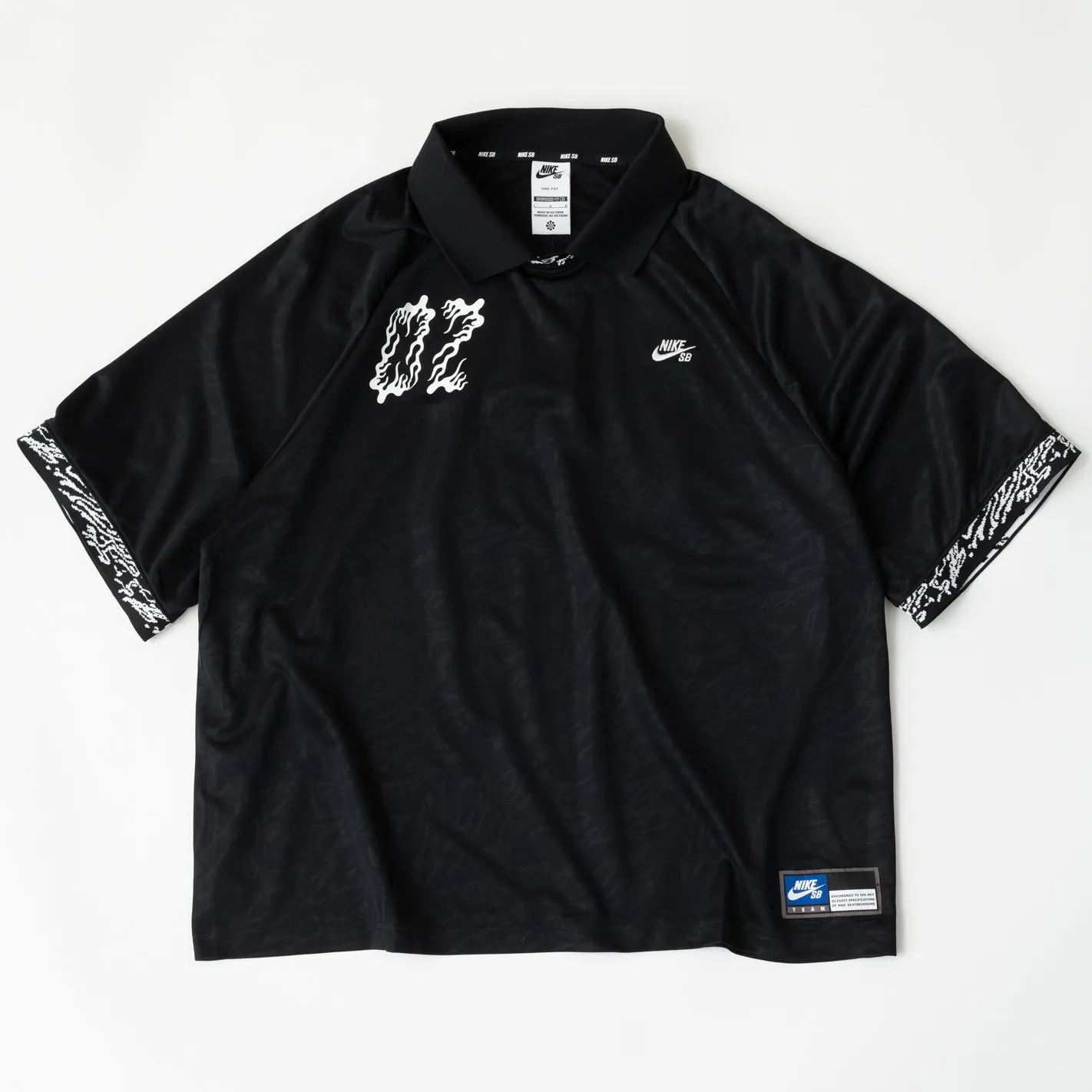Dri-FIT Jacquard Skate Jersey (Black) Elegant and Relaxed