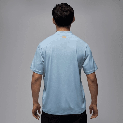 Raglan Sleeve Integration Jordan "Mock-Neck Golf T-Shirt" M - Light Armory Blue