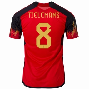 Temperature Regulating Material adidas Belgium Youri Tielemans Home Jersey 22/23 (Red/Black)