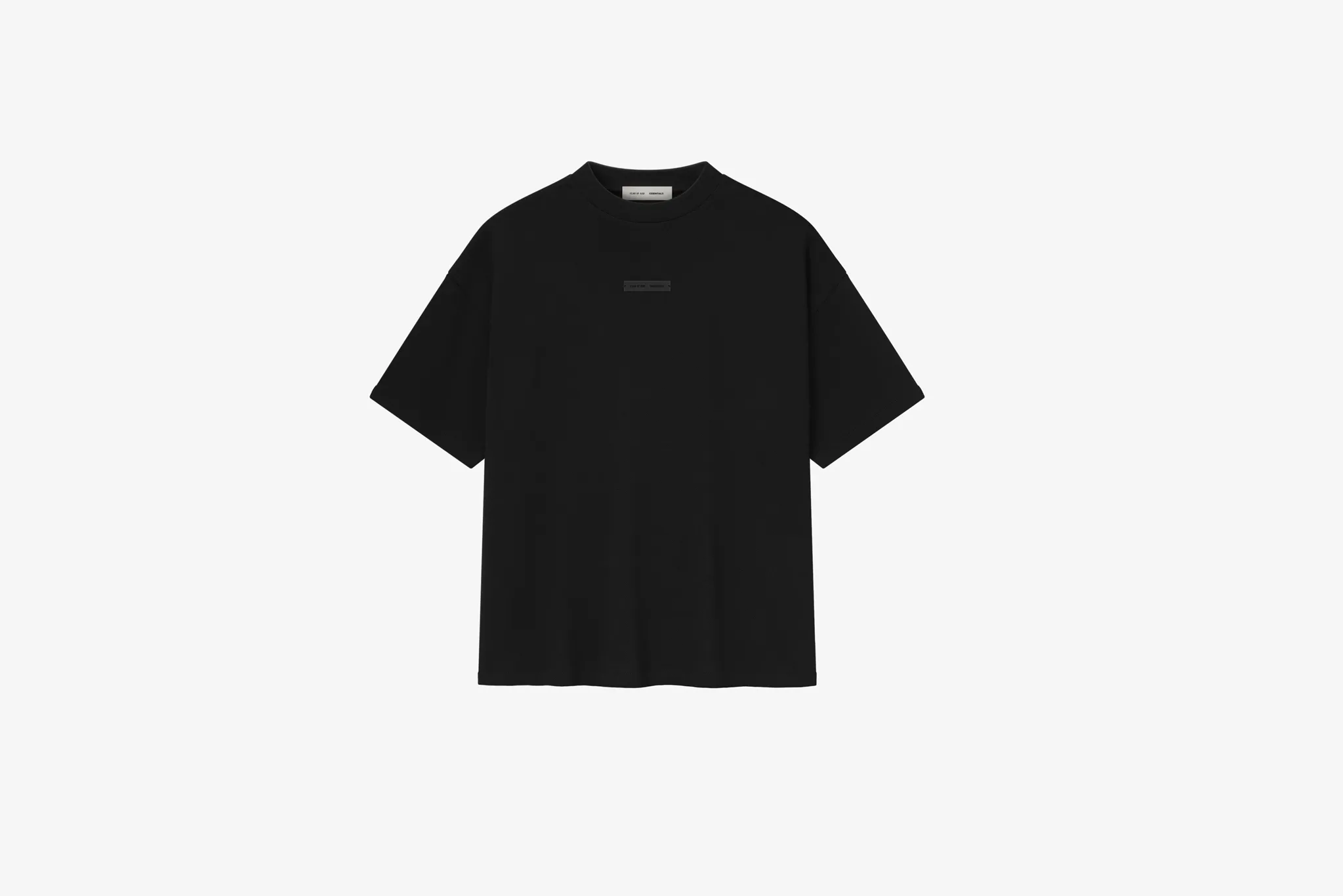 Shine Fit Fear of God Essentials "90's Fit Pique Crewneck" M - Jet Black