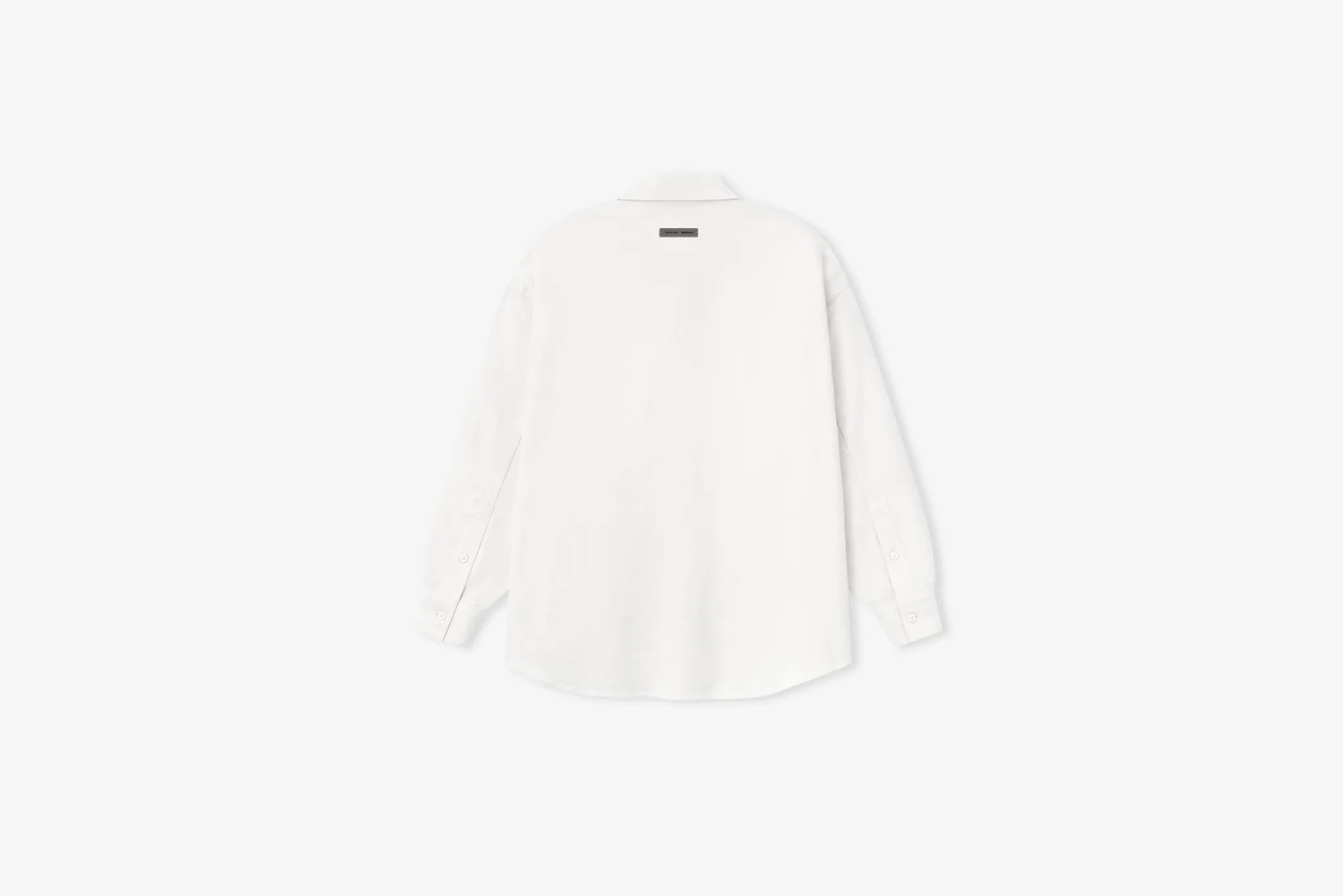 Fear of God Essentials "Brushed Oxford Shirt" W - Cloud White Heavy Outerwear Weather Protection