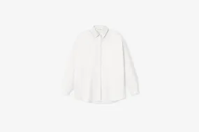 Fear of God Essentials "Brushed Oxford Shirt" W - Cloud White Weekend Look CompactWeave
