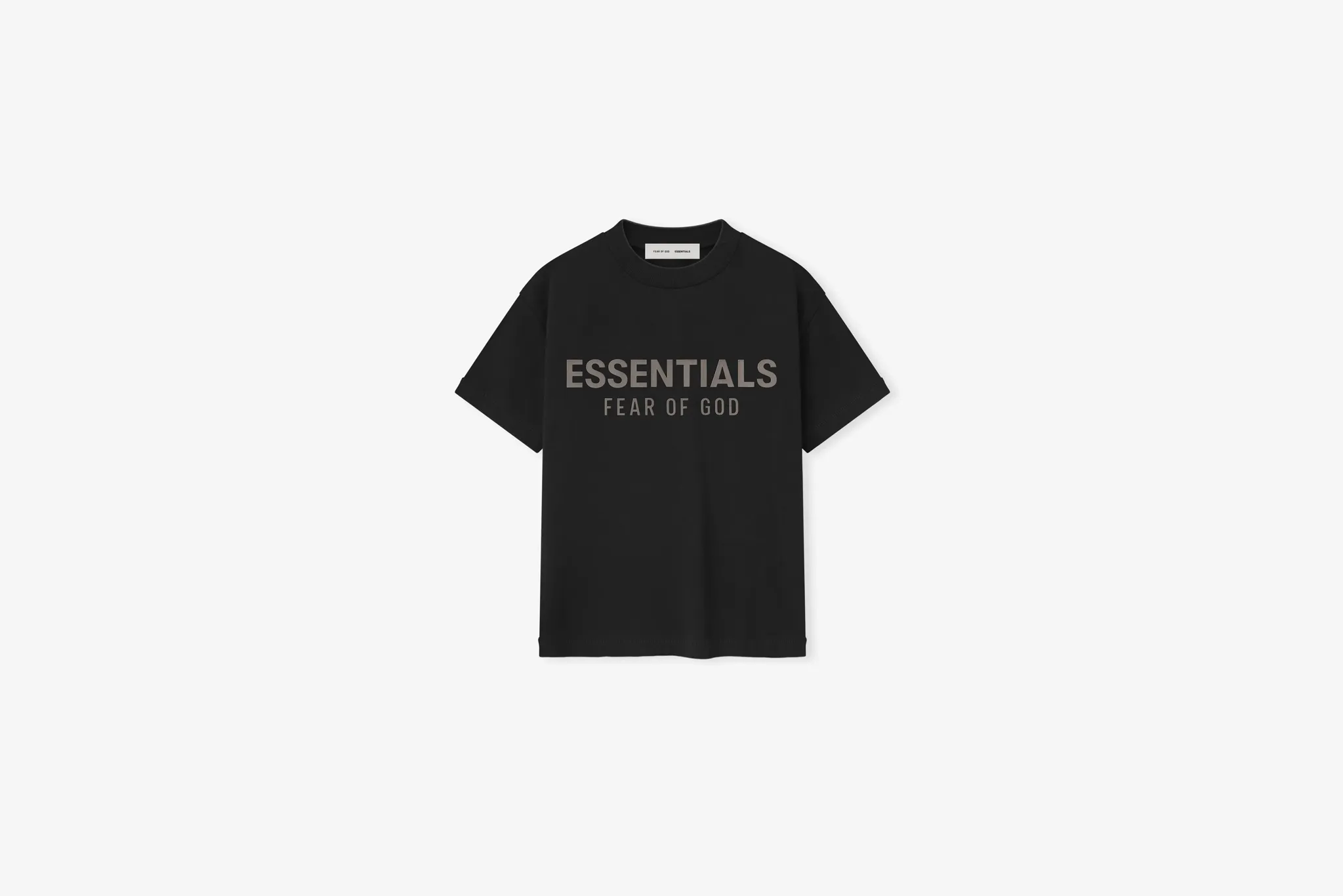 Fear of God Essentials "Classic Crew Neck T-Shirt" K - Jet Black NonSlipGrip Light Core