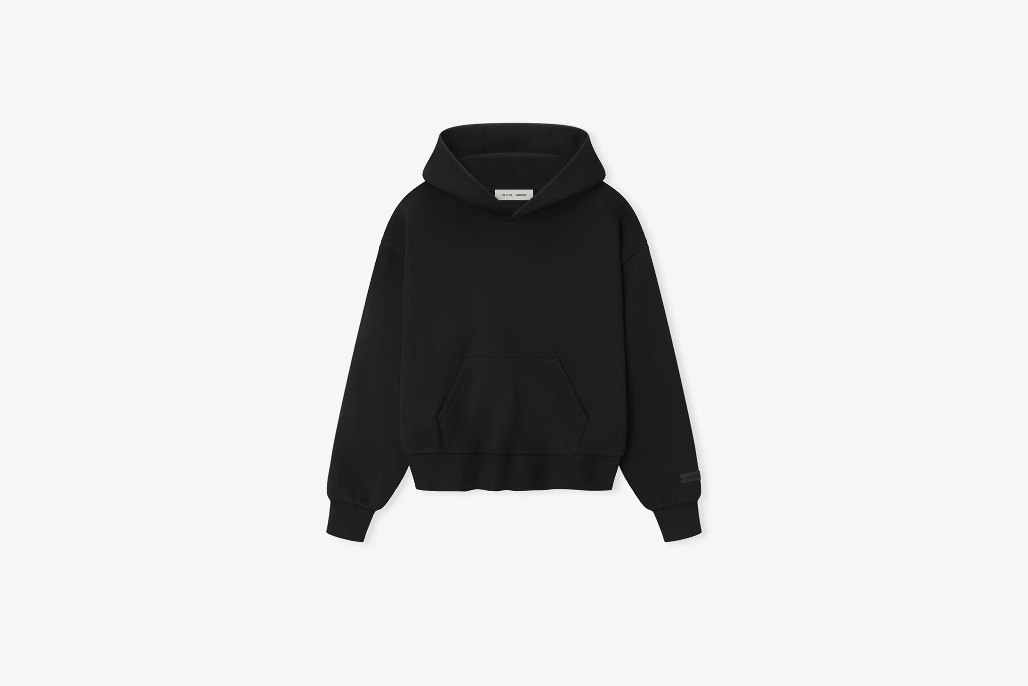 Outdoor Fashion SmoothFinish Fear of God Essentials "Classic Fit Hoodie" W - Jet Black