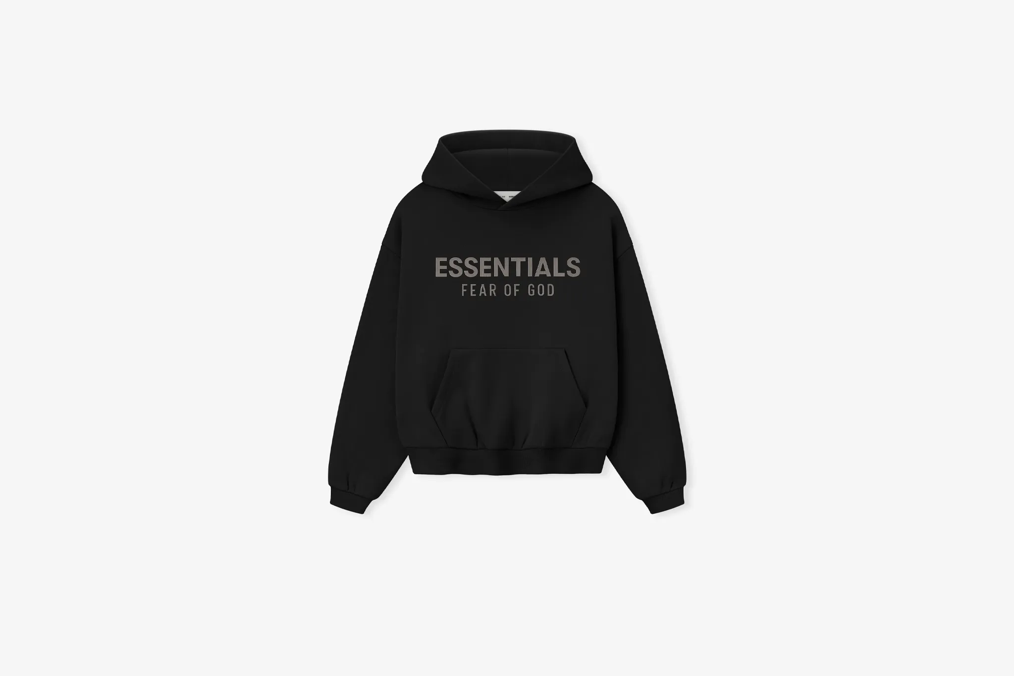 Fear of God Essentials "Fleece Hoodie" K - Jet Black Recycle Glow