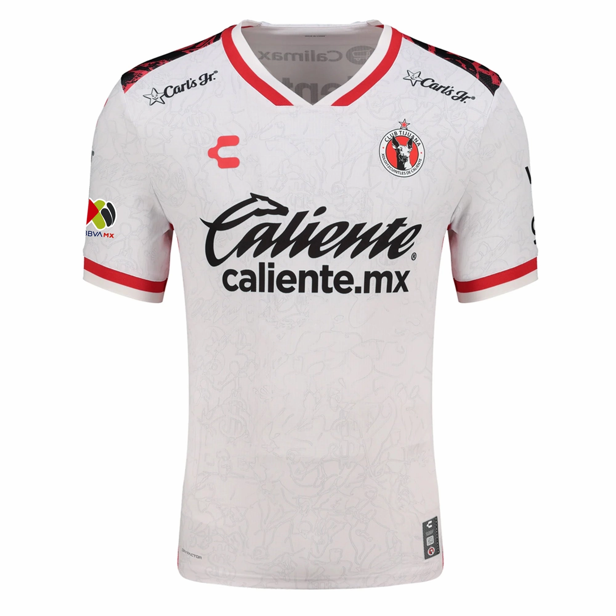Charly Frank Boya Men's Xolos De Tijuana Away Jersey 25/26 w/ BBVA MX Patch (White) Casual Gear Reinforced Seams