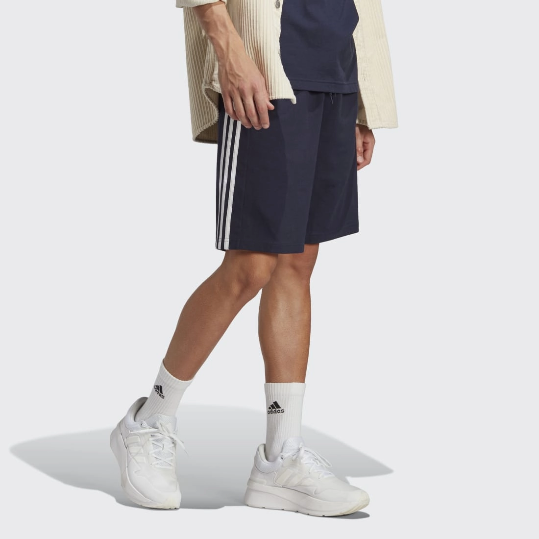 Essentials Single Jersey 3-Stripes Shorts Comfortable Shorts TaglessLabeling